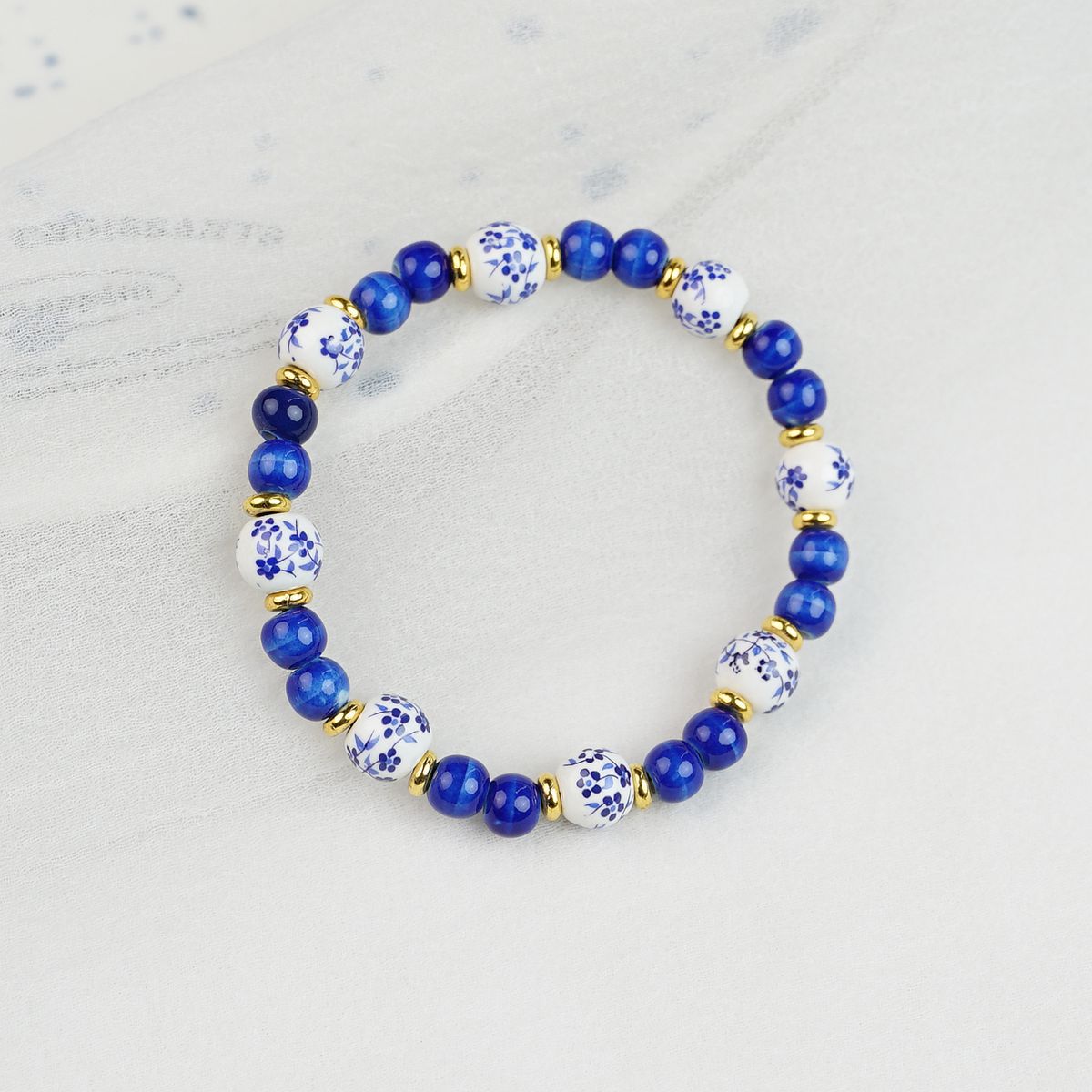 Blue White Porcelain Beaded Travel For Bracelets