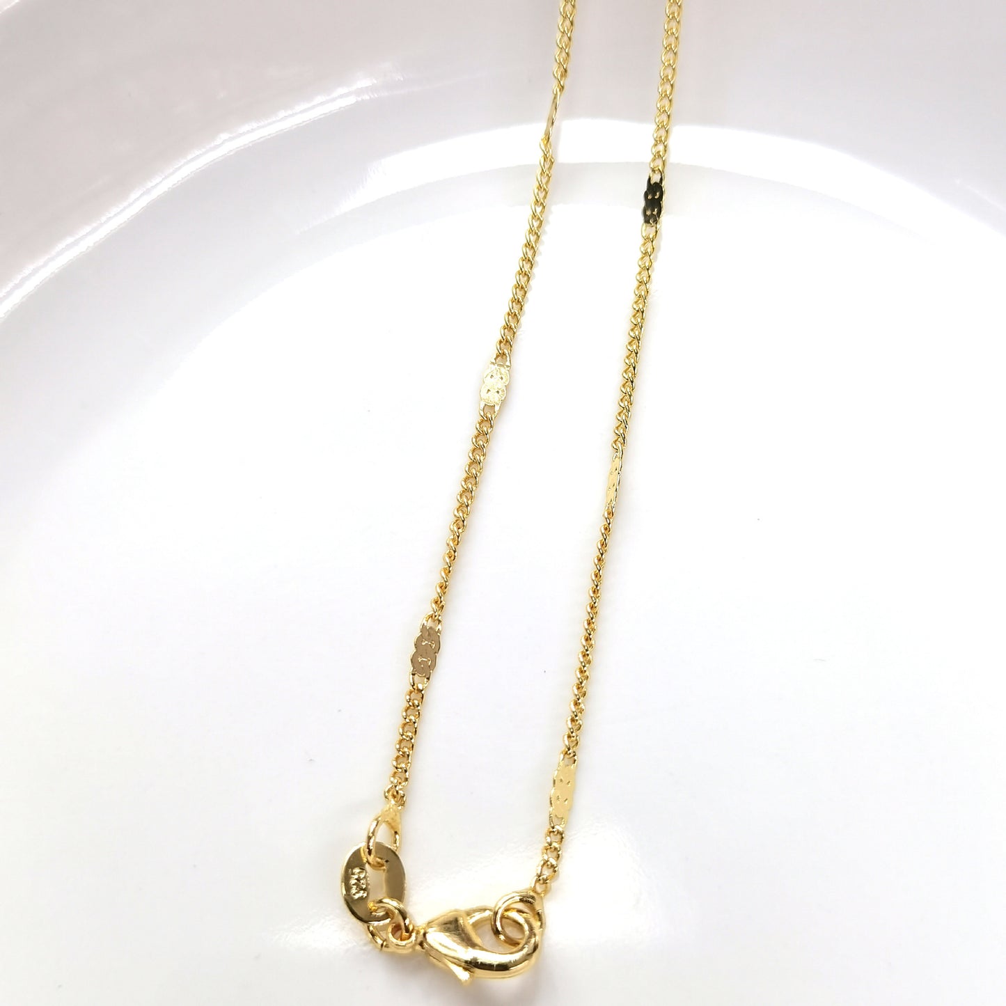 Gilded O-shaped Chain Box Water Wave Gold-plated Necklaces