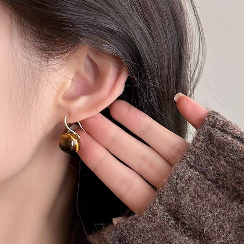 Women's Style Blooming Tigereye Elegant High-grade Light Earrings