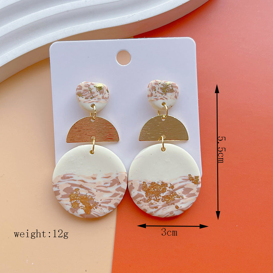 Style Handmade Polymer Clay Female Niche High-grade Earrings