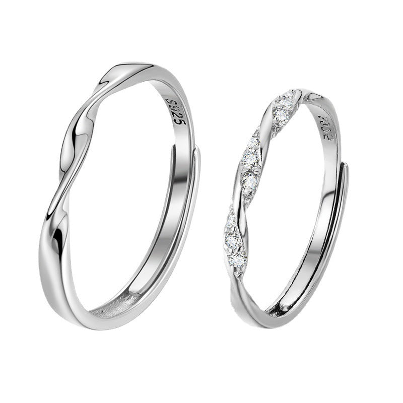 Women's & Men's Mobius Strip Couple Design Advanced Version Simple Rings