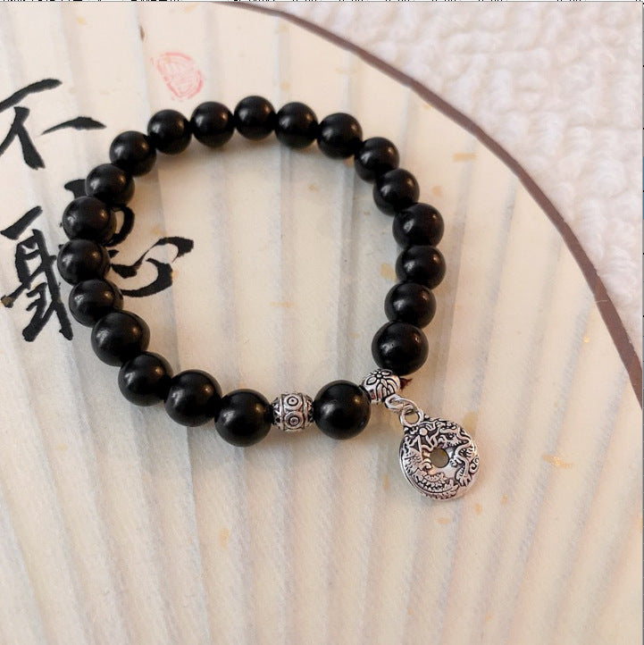 Women's & Men's Candle Dragon Blessing Chinese Style Colored Glaze Bracelets