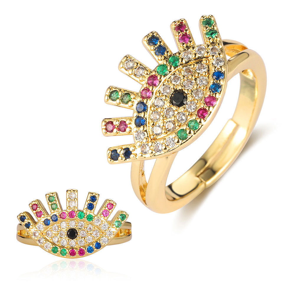 Women's Light Luxury Ornament Dripping Oil Thin Rings