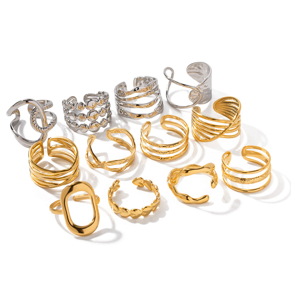 High-grade Simple Gold Steel Series Stainless Bracelets