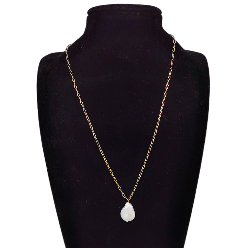 Baroque Pearl Female Personality All Match Necklaces