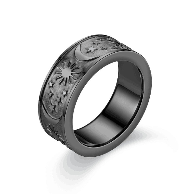 Men's Titanium Steel Fashion Stainless Hand Jewelry Rings