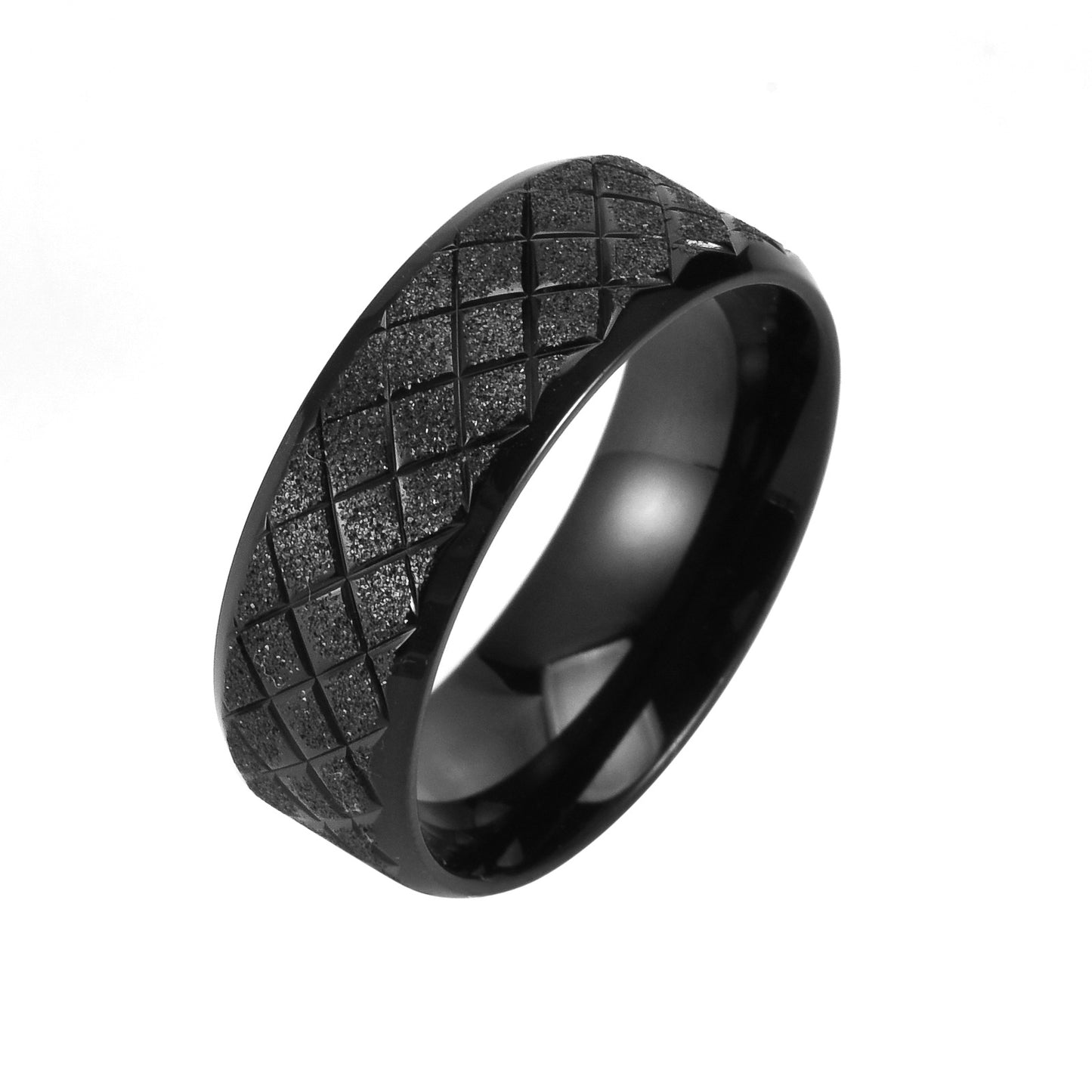Surface Batch Flower Frosted Personality Stainless Steel Rings