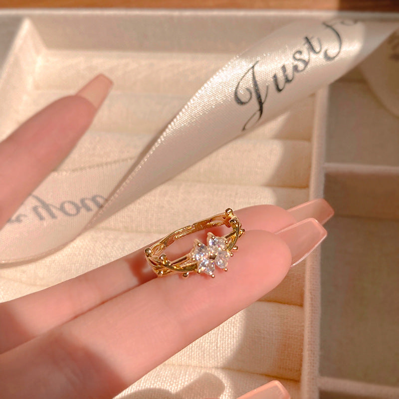 Women's Luxury High Sense Niche Couple Open Rings