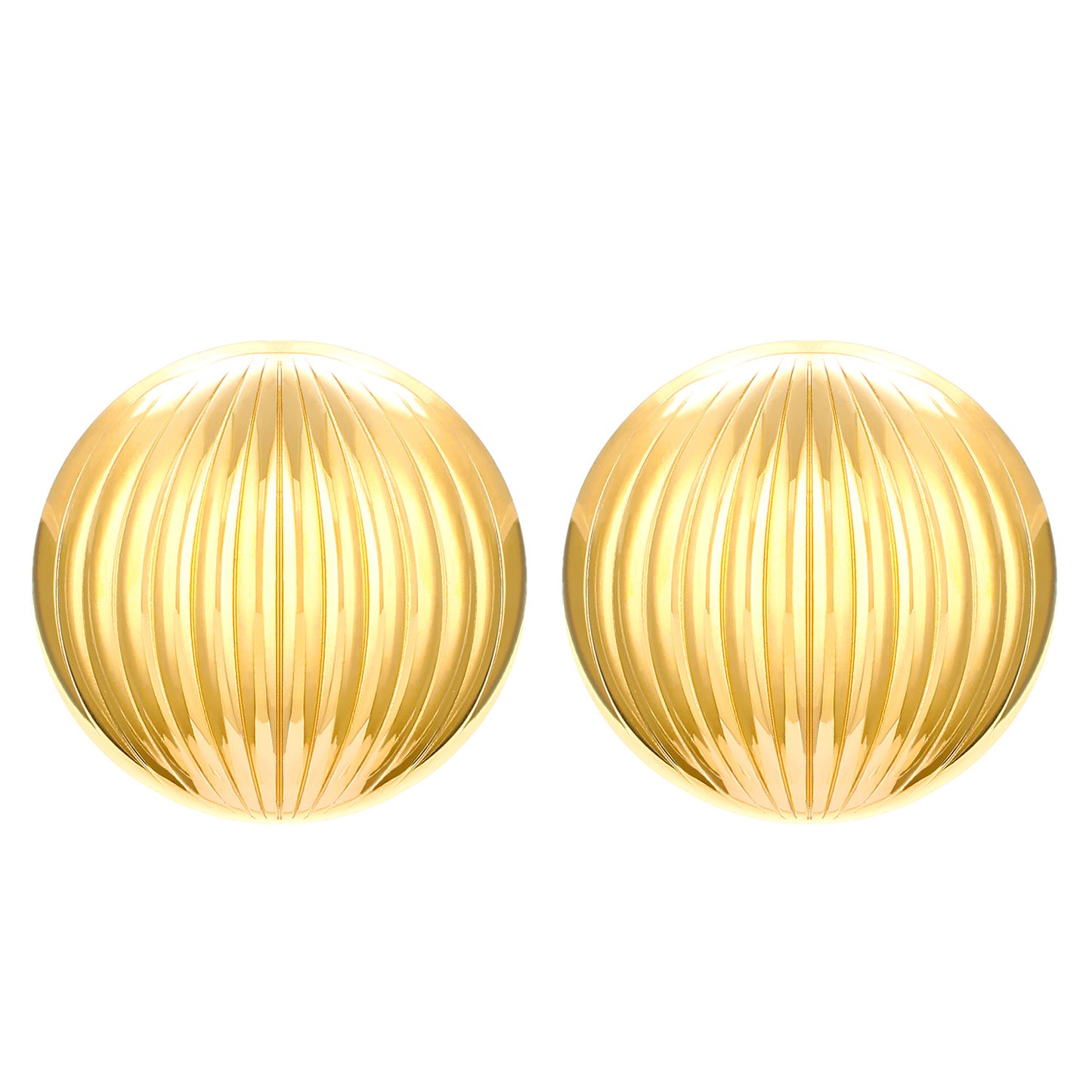 Oval Stainless Steel Personality Geometric Trend Peach Heart Earrings