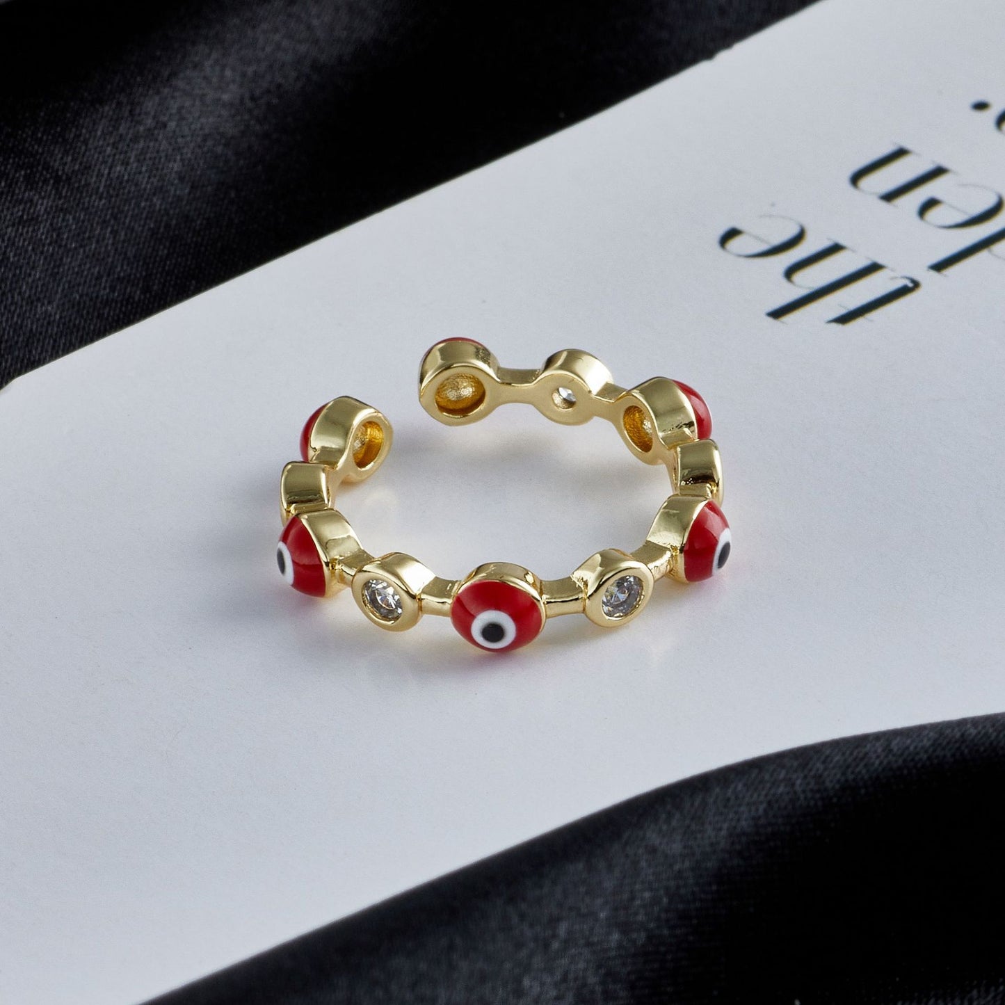 Australian Bronze Gold-plated Oil Dripping Devil's Eye Rings