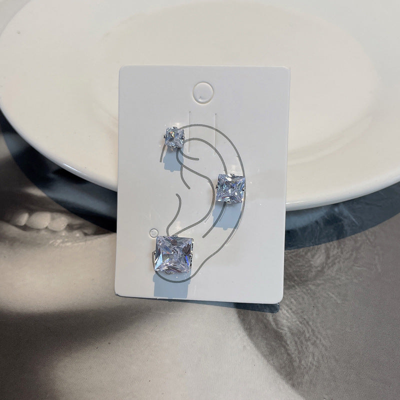 Without Pierced Female Rhinestone Zircon Bone Magnet Nest Earrings