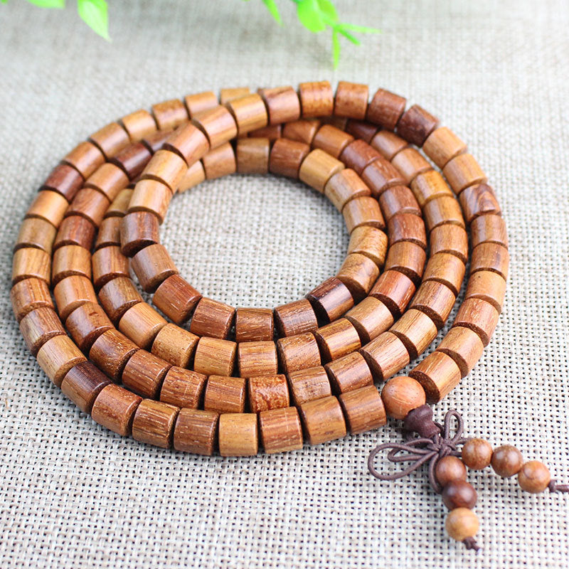 Rosewood Buddha Beads Rosary Pterocarpus Yellow Bracelet