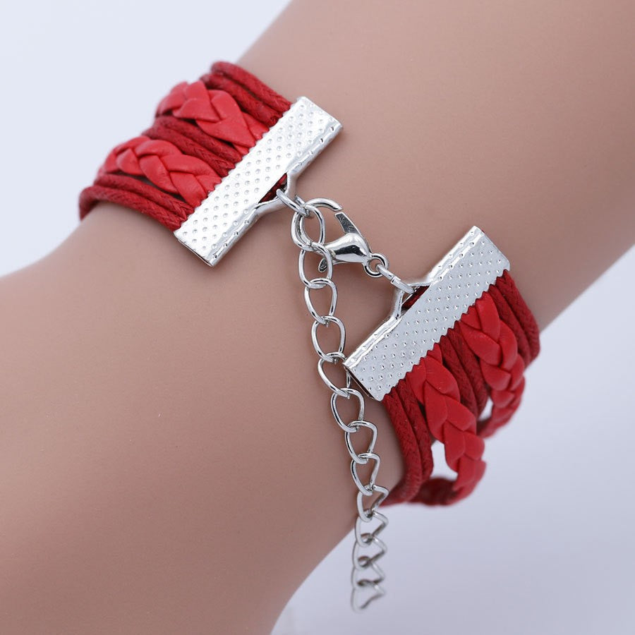 Straight Hair Hand-woven Butterfly Word Plate Bracelets