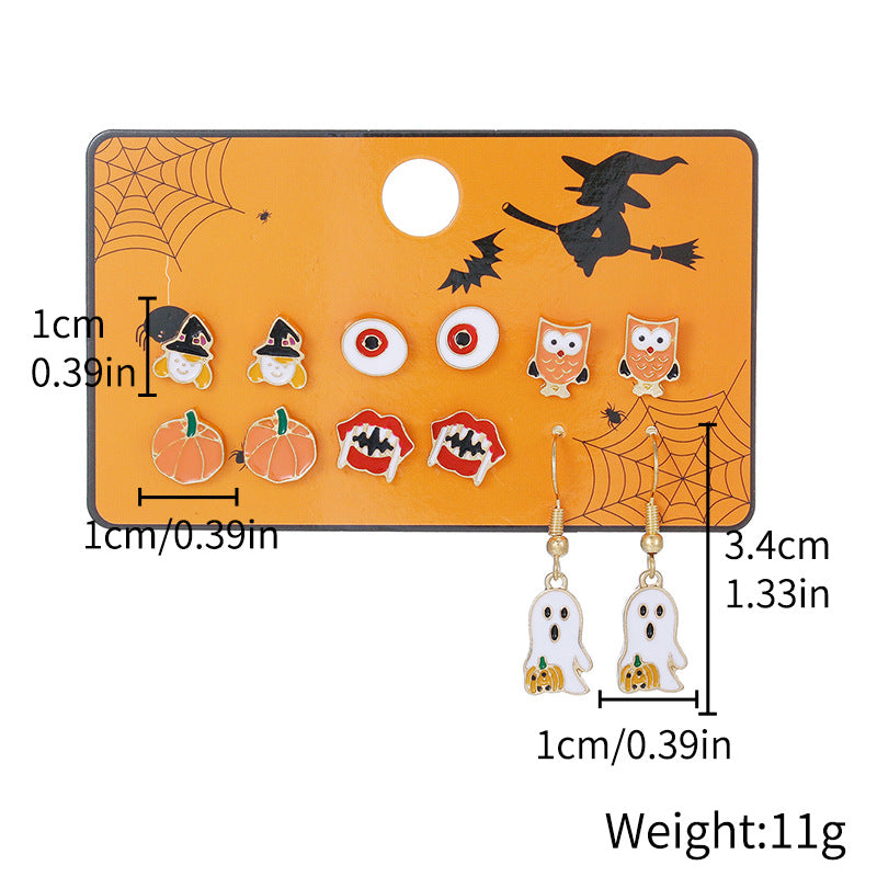 Halloween Horror Atmosphere Holiday Spider Pairs Rings