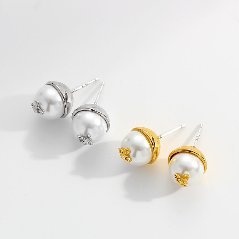 Pearl Queen Mother Elegant High Sense Earrings