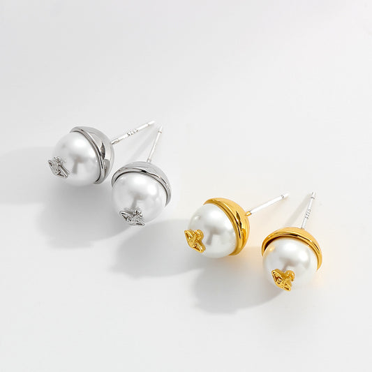 Pearl Queen Mother Elegant High Sense Earrings
