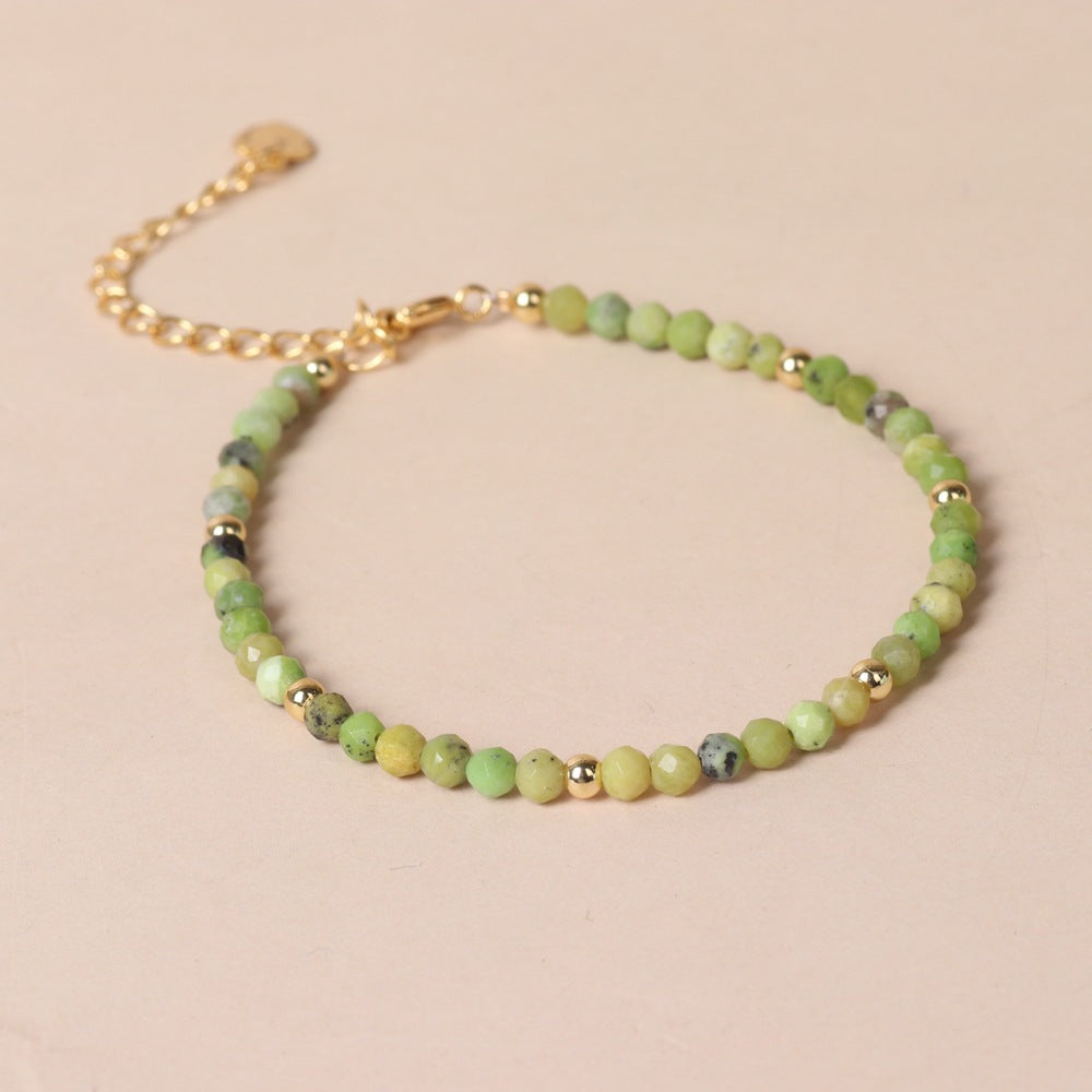 Fine Natural Stone Surface Cutting Beads Bracelets