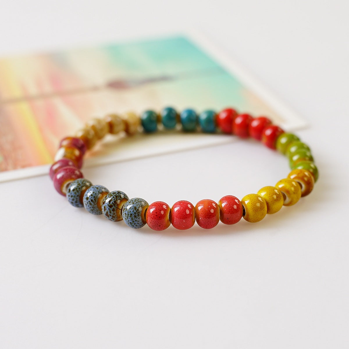 Ceramic Trinkets Flower Glaze Beads Characteristic Bracelets