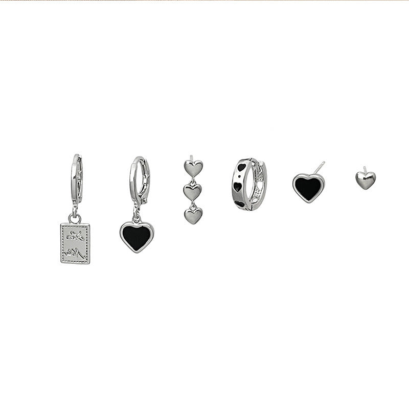 Women's Love Heart Trendy Temperament Ear Clip Rings
