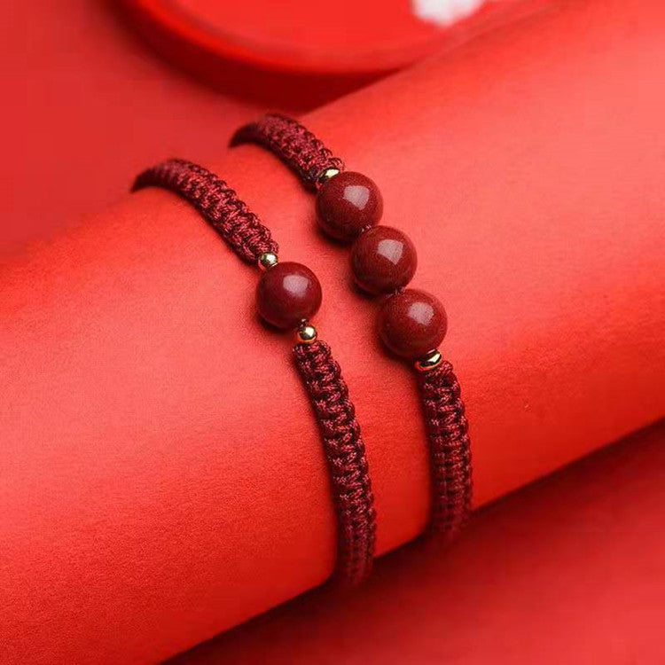 Cinnabar Purple Gold Sand Female Woven Hand Strap Bracelets
