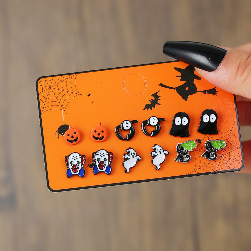 Halloween Horror Atmosphere Holiday Spider Pairs Rings