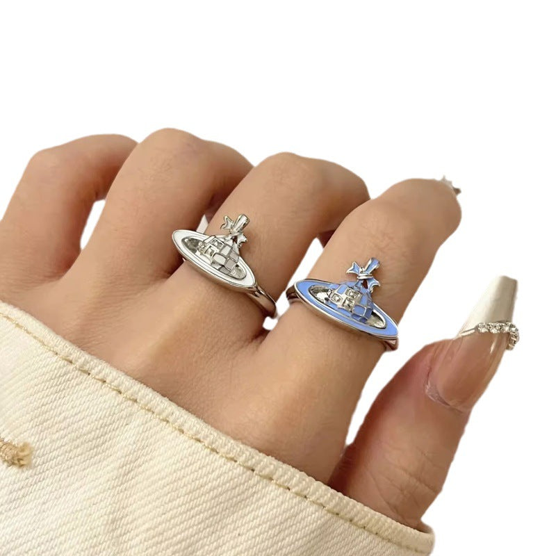 Oil Love Planet Stacked Female Special Rings