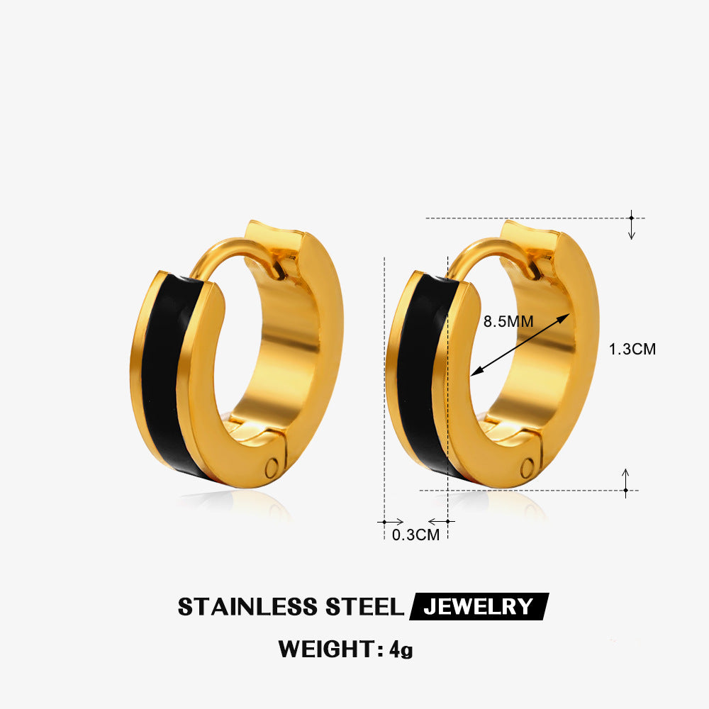 Women's Round For Niche Design Gold Plated Earrings