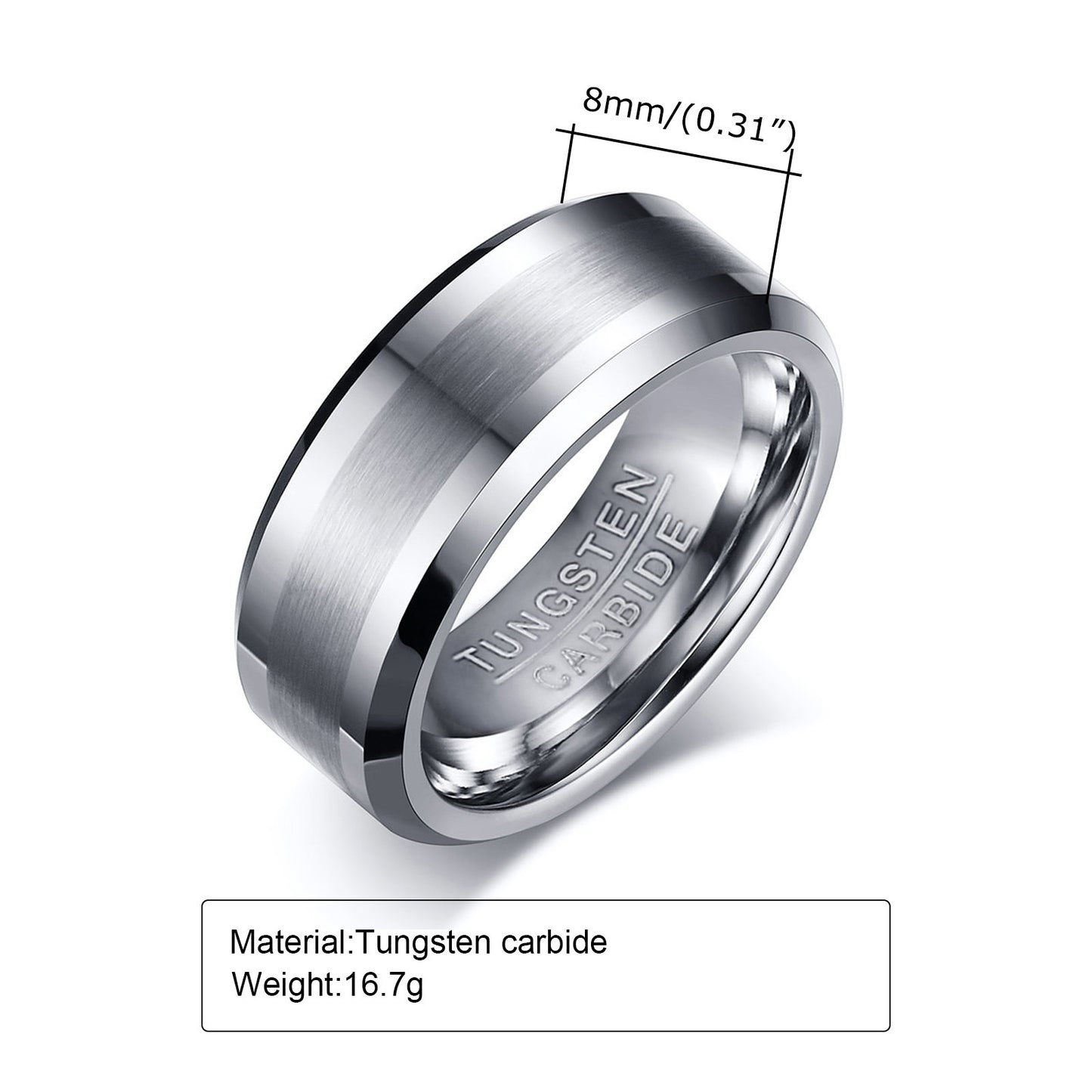 Men's Cool Tungsten Black Gold Sand Rings