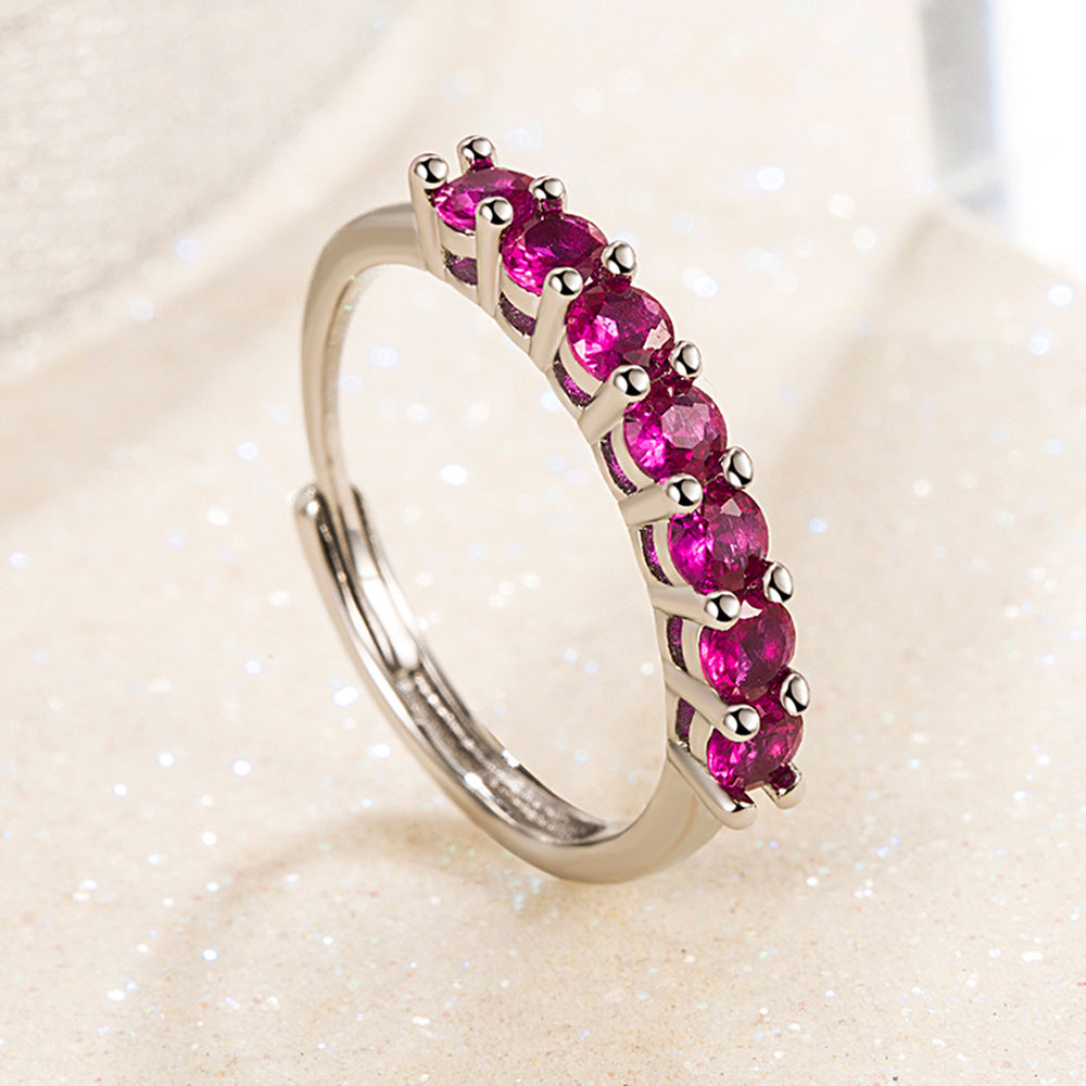 High-grade Micro Inlaid Zircon Square Open Rings