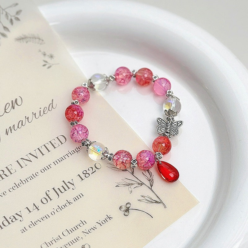 Women's Glass Plate Play Amusement Article Artistic Bracelets