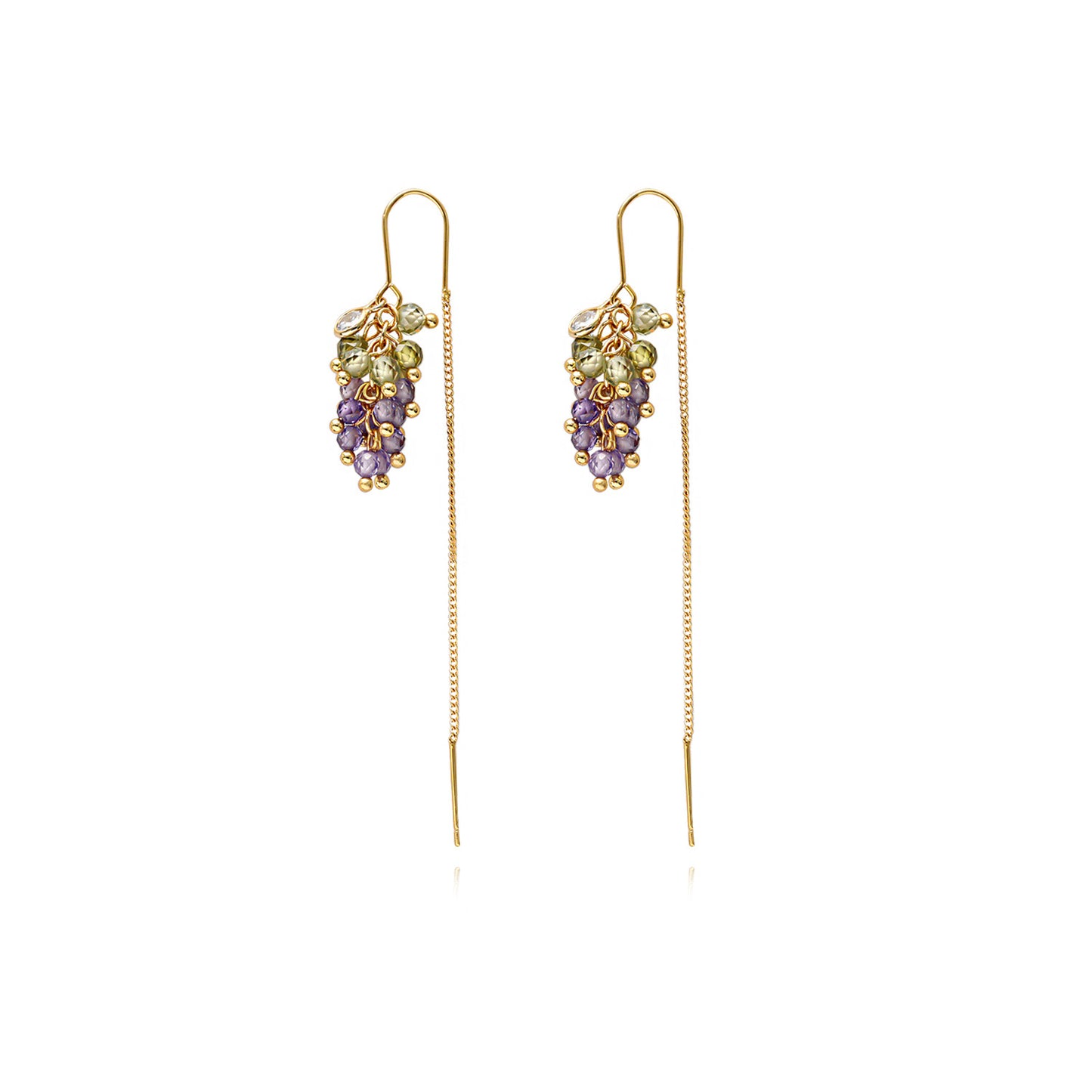 Women's Dopamine Color Gravel Tassel For Niche Design High-grade Fairy Ear Hook