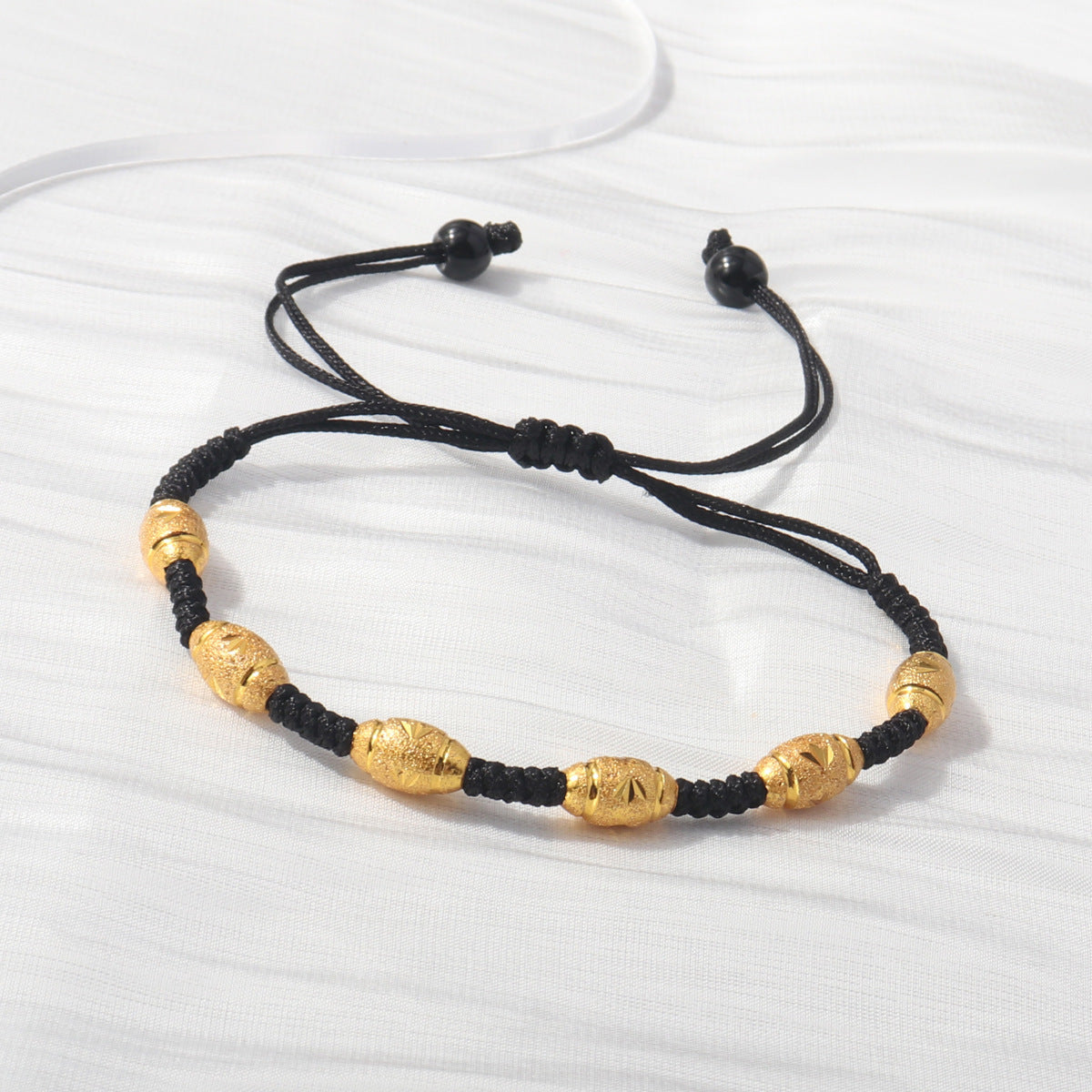 Flower Bead Woven Right Rain Couple Bracelets