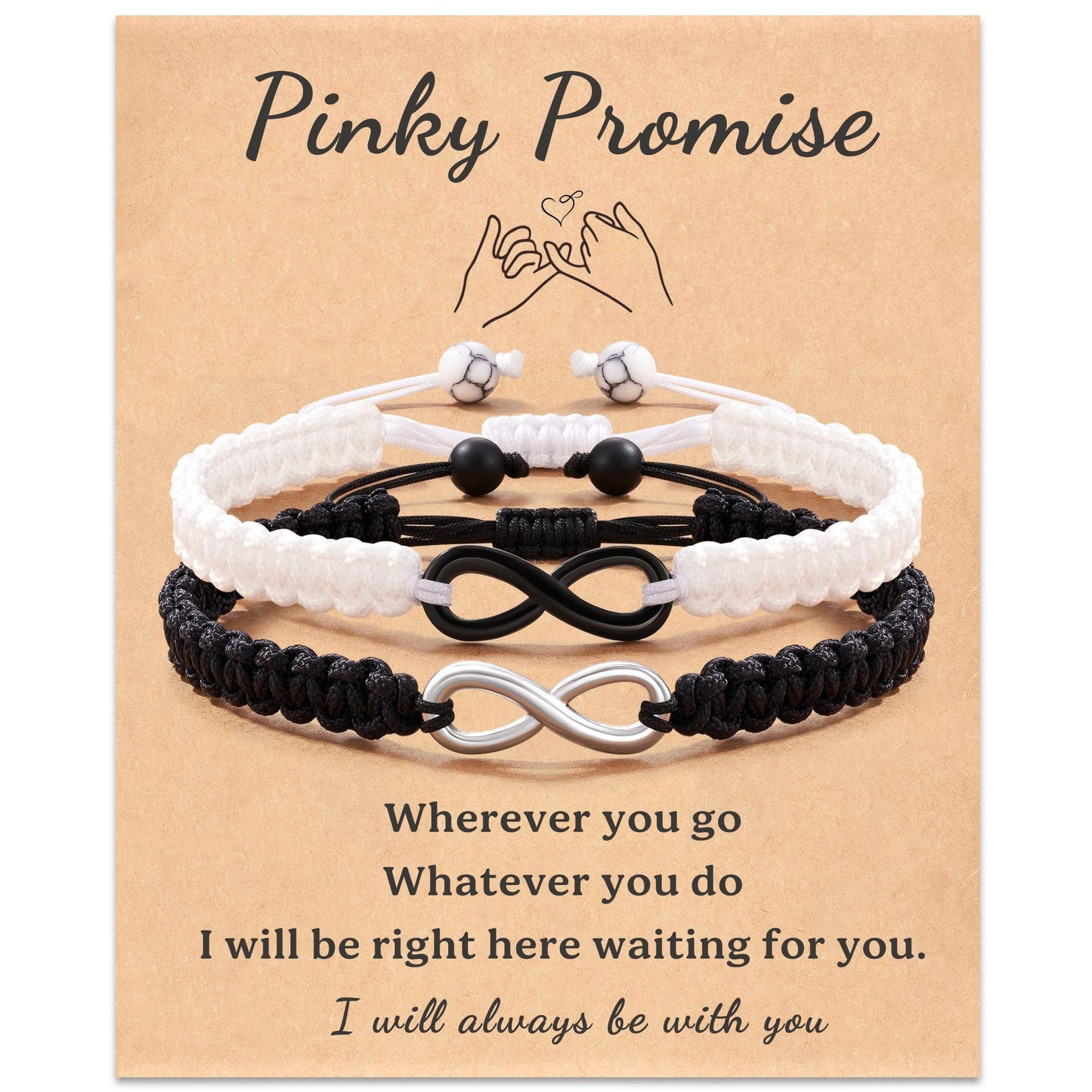 Hand-woven Adjustable Flat Knot Couple Girlfriends Bracelets