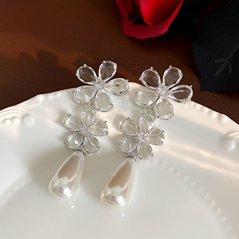 Shining Diamond Irregular Round Female Special Earrings