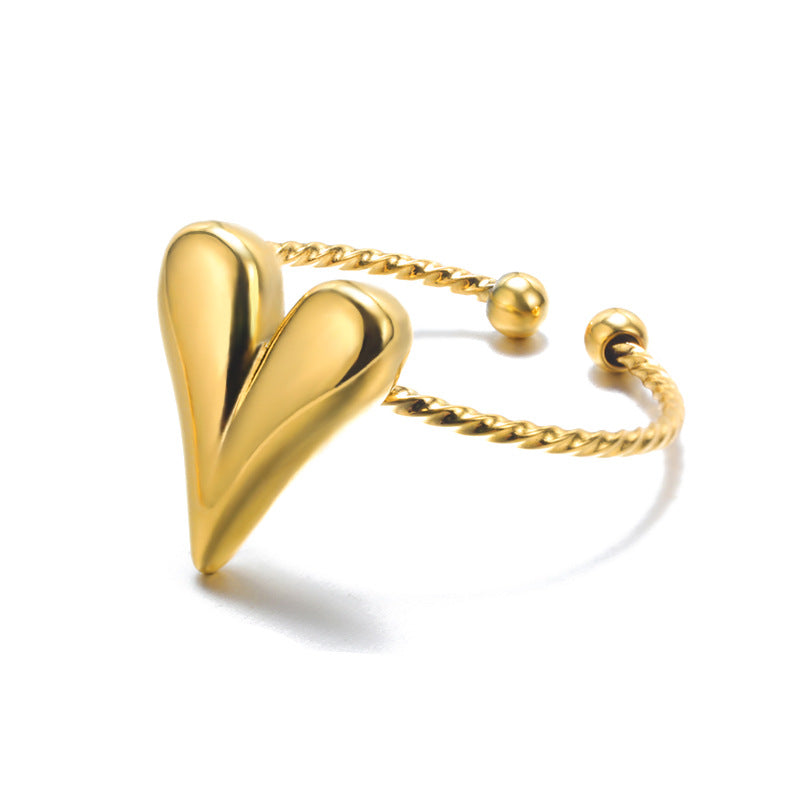 Women's & Men's Stainless Steel Snake Geometric Hollow Gold-plated Rings
