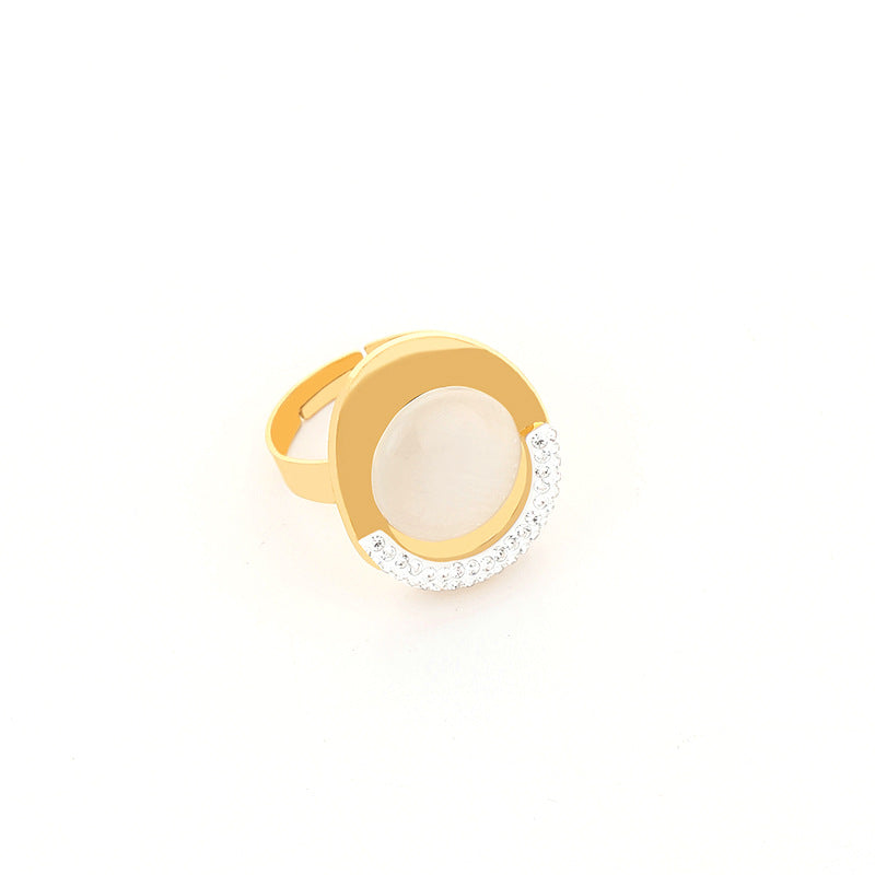 Women's Fashion Simple Stainless Steel Open Geometric Rings