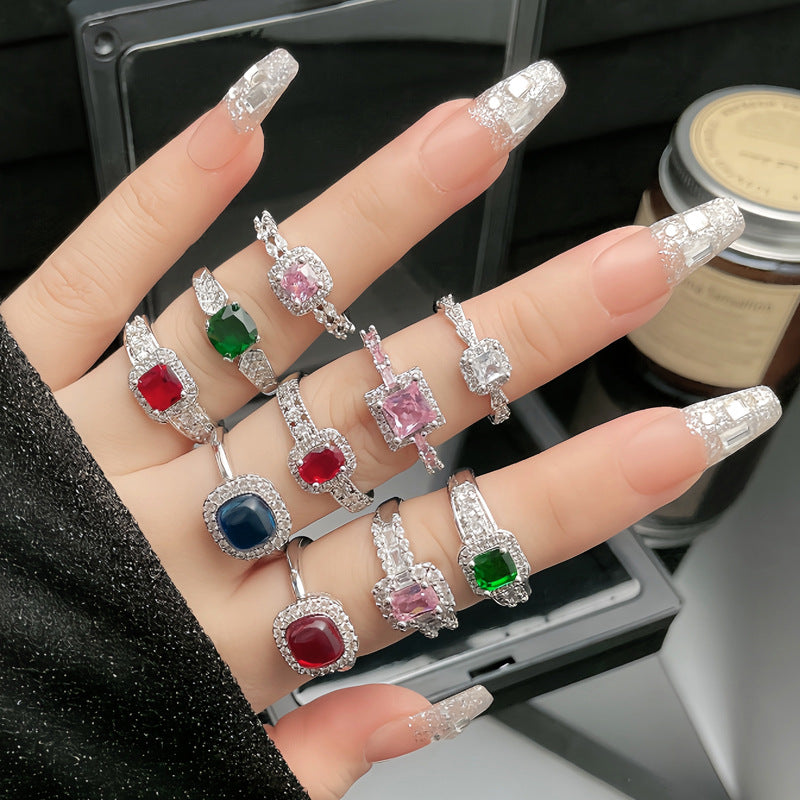 Color Fashion Elegant Open Female Cold Rings