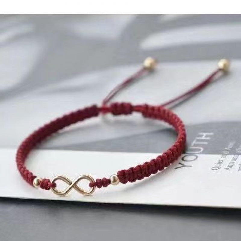 Men's Rope Schoolgirl Gift Simple Mori Style Gold Plated Bracelet