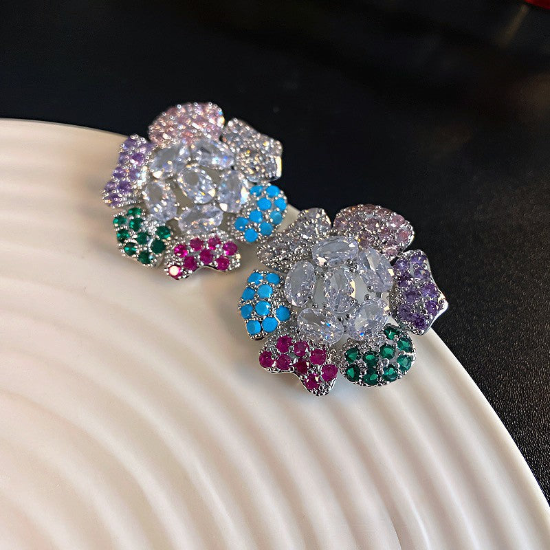 Oil Oval Geometric French Retro Special Earrings