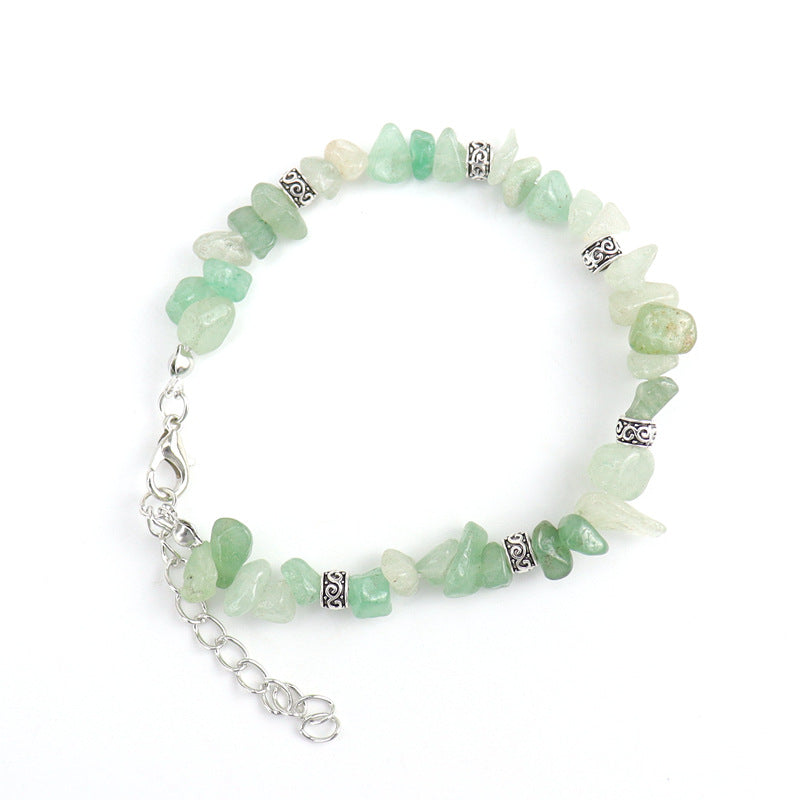 Handmade Beaded Natural Stone Crystal Gravel Bracelets