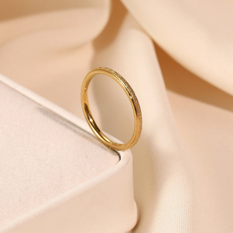 Sand Female Good-looking Frosted Simple Fashion Rings