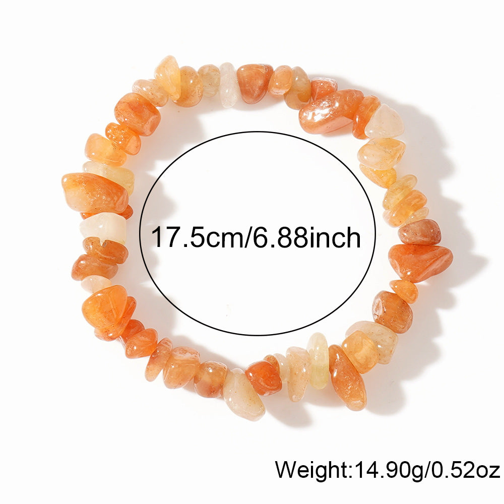 Women's Rough Stone Crystal Mineral Irregular Gravel Bracelets