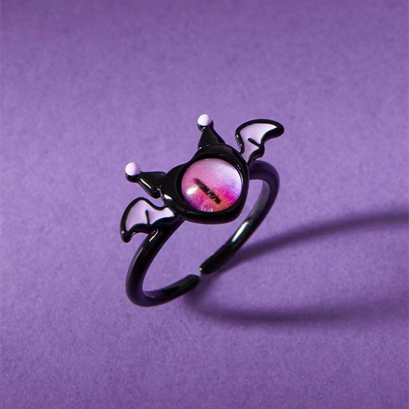 Bat Monster Female Niche Design Cartoon Rings