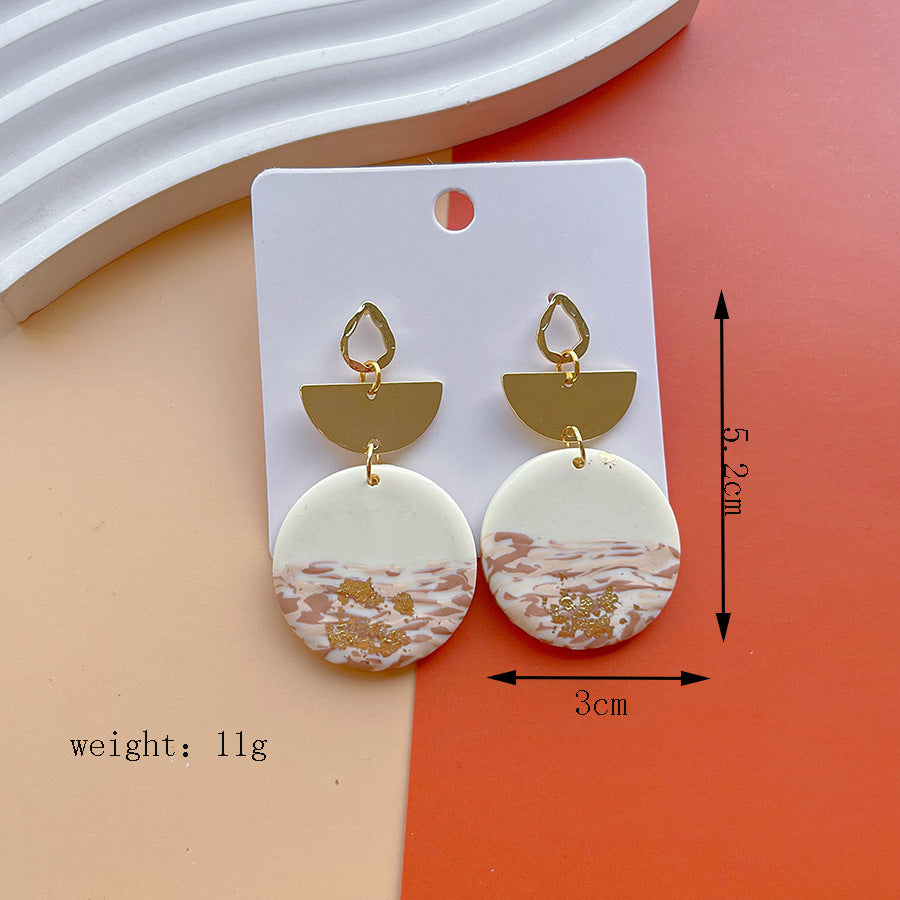 Style Handmade Polymer Clay Female Niche High-grade Earrings