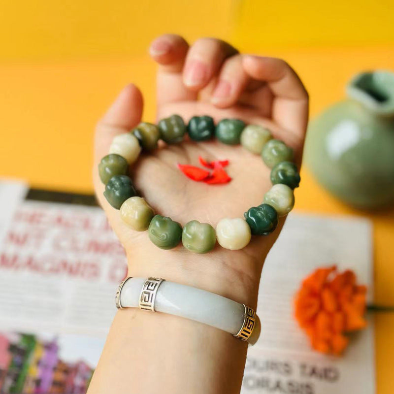 Paw Caramel Gradient Green Candy Landscape Material Bracelets