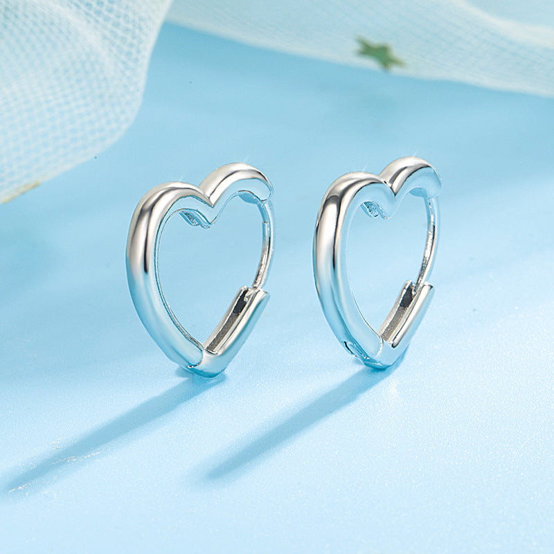 Women's Korean Style Love Heart Personality Art Heart-shaped Earrings