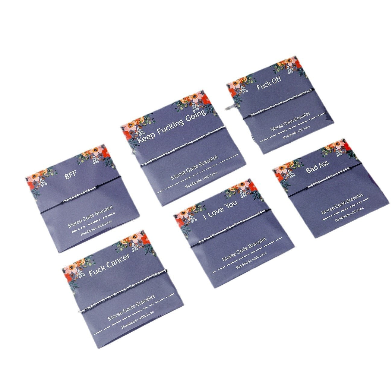 Moss Password Alphabet Number Couple Wrist Bracelets