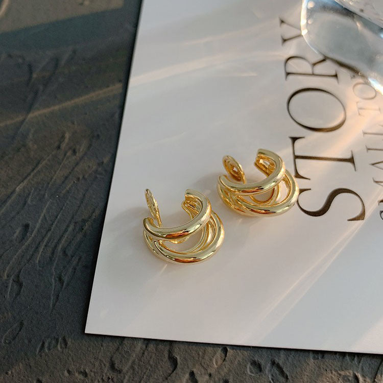 Women's Frosty Style Ear Clip Temperamental Minority Earrings