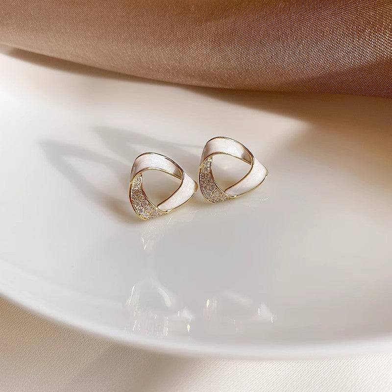 Light Luxury Diamond Female Niche Design Earrings
