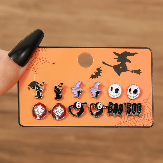 Halloween Horror Atmosphere Holiday Spider Pairs Rings